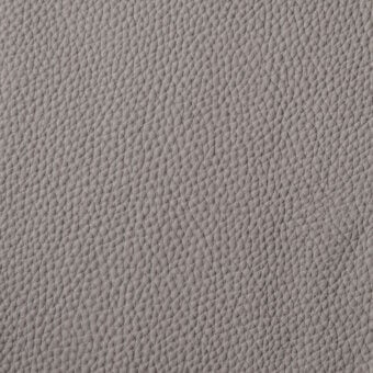 Gray leather texture with pebble-grain pattern, exhibiting small bumps and a matte finish, suggesting durability and a tight grain structure.
